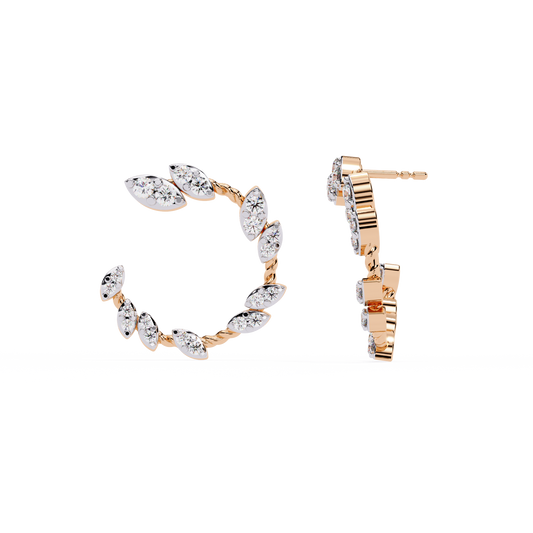 Vinelight Lab Grown Diamond Hoop Earrings