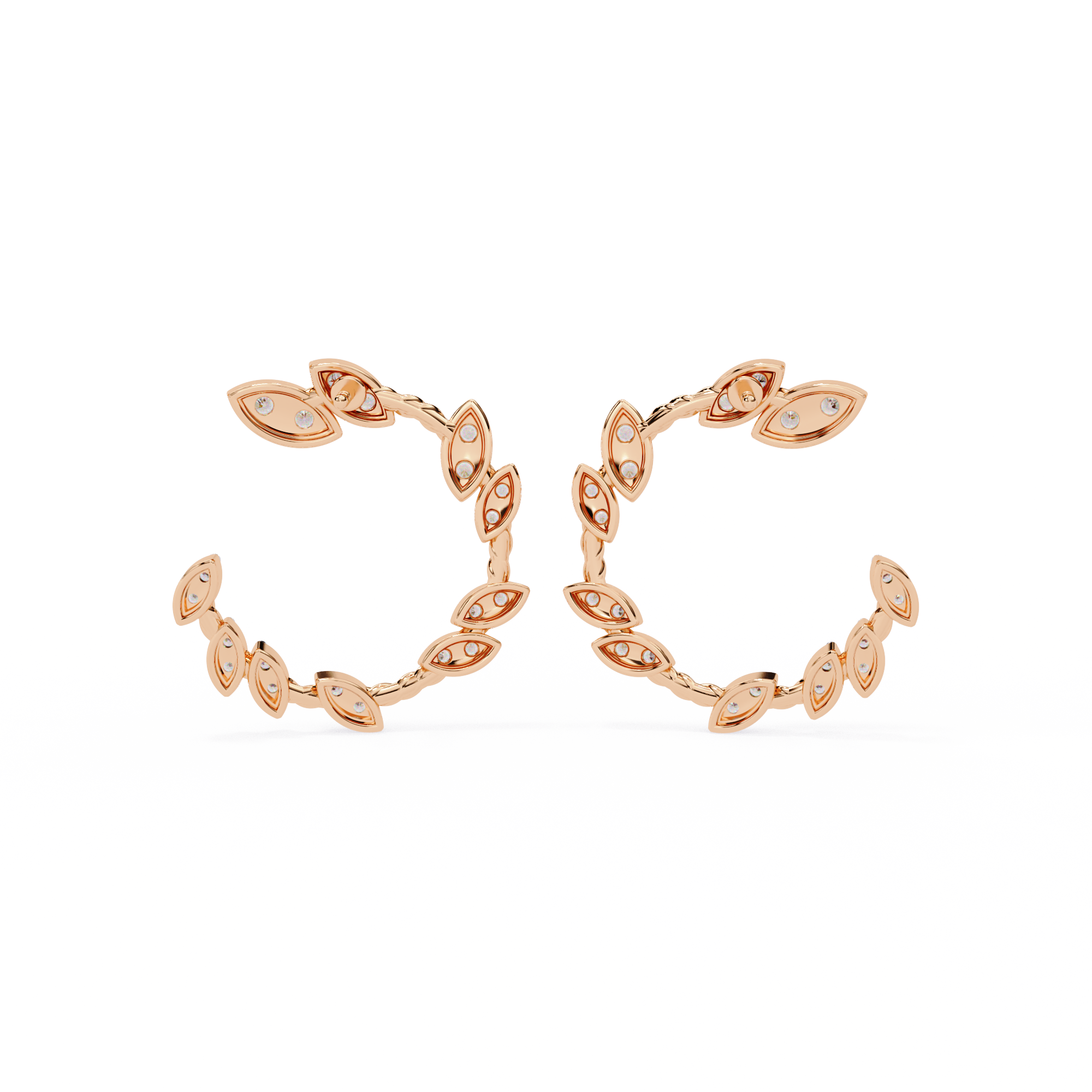 Vinelight Lab Grown Diamond Hoop Earrings