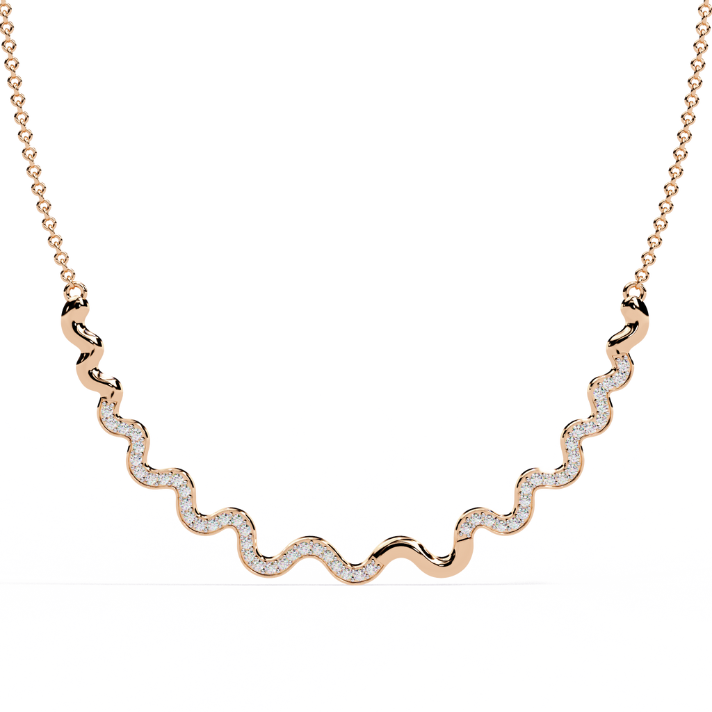 WaveLine Diamond Necklace