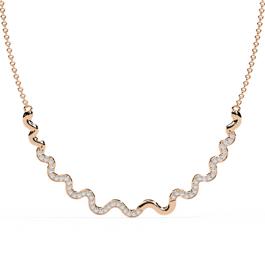 WaveLine Diamond Necklace