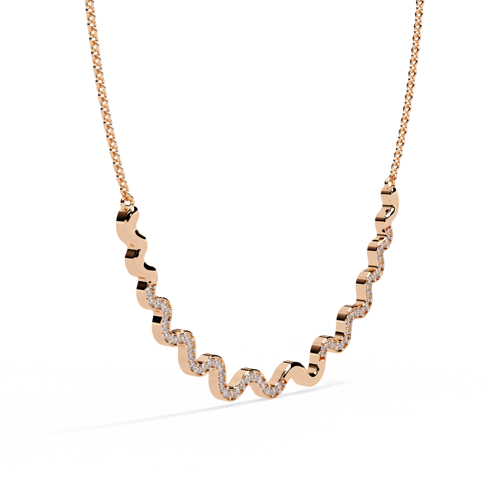 WaveLine Diamond Necklace