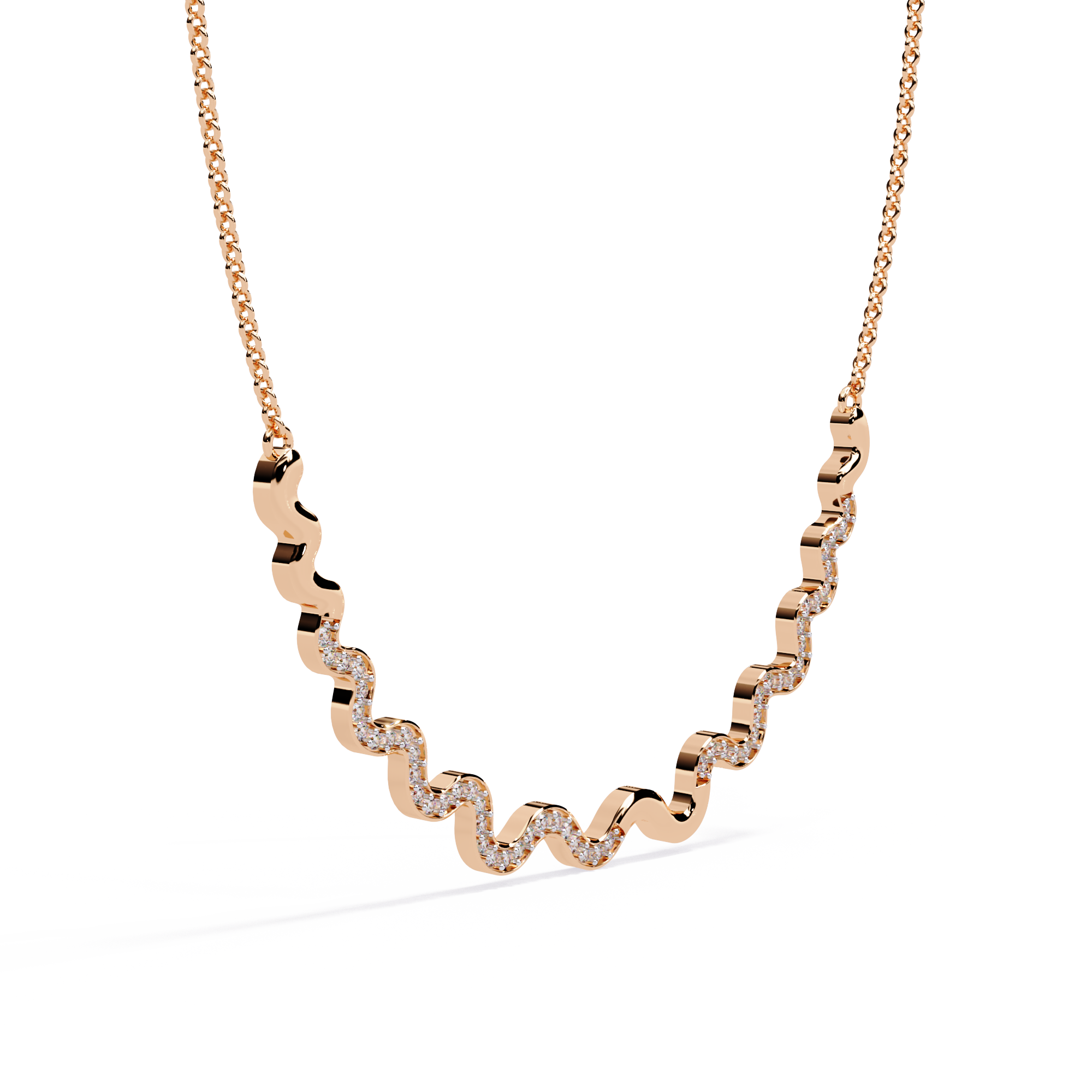 WaveLine Diamond Necklace