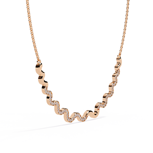 WaveLine Diamond Necklace