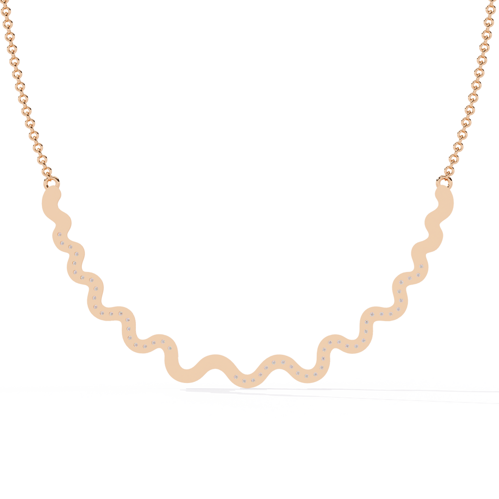 WaveLine Diamond Necklace