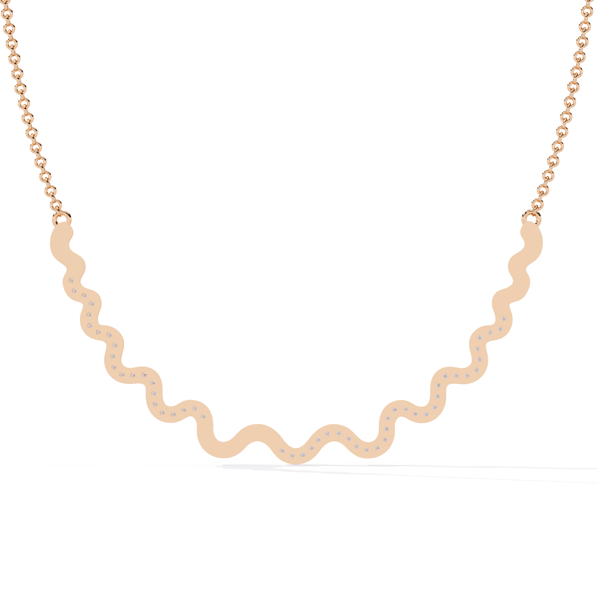 WaveLine Diamond Necklace