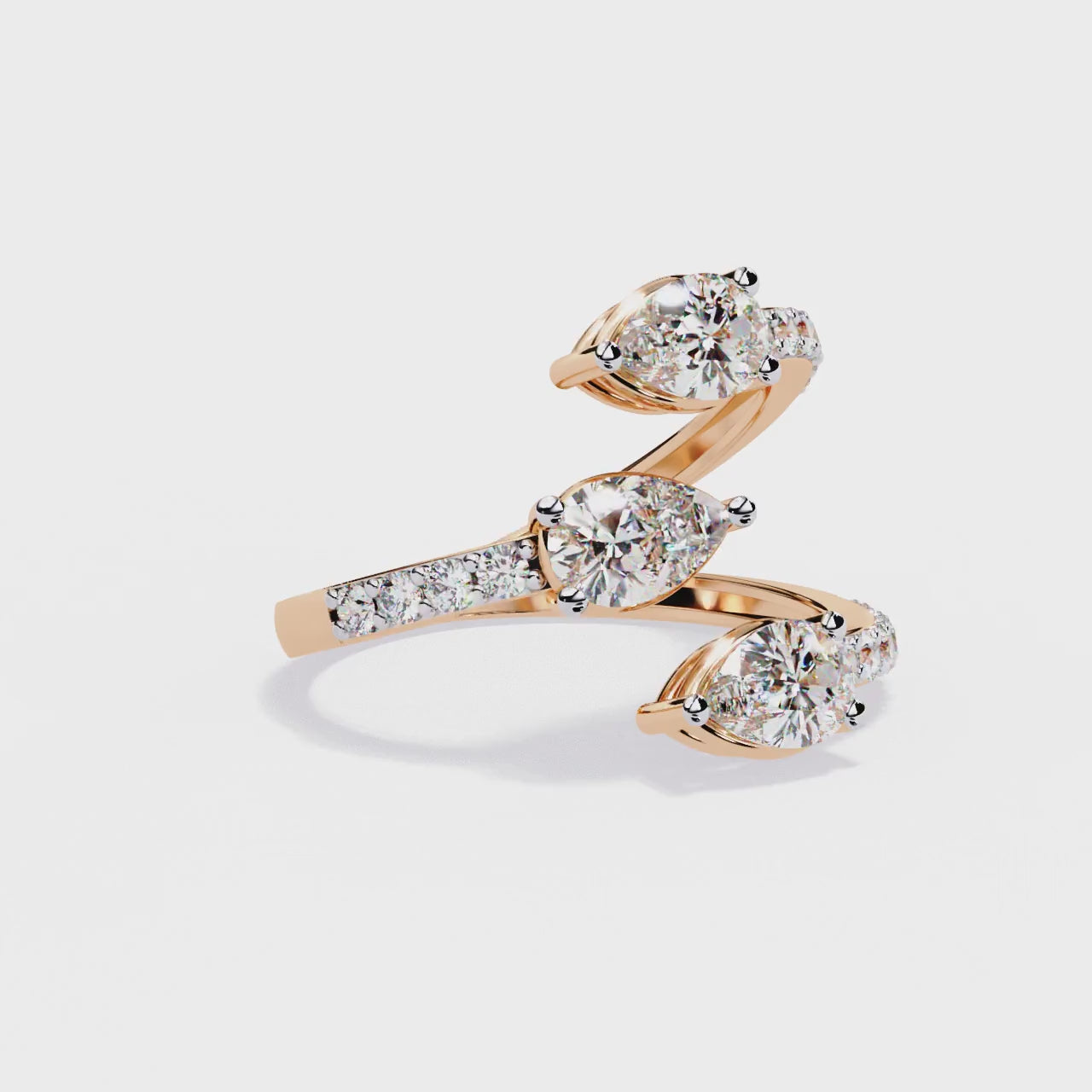 Pear_Cut_Spiral_Lab_Grown_Diamond_Ring_rose_gold